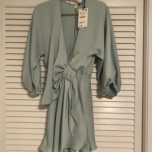 NWT Zara Knotted Mini Dress